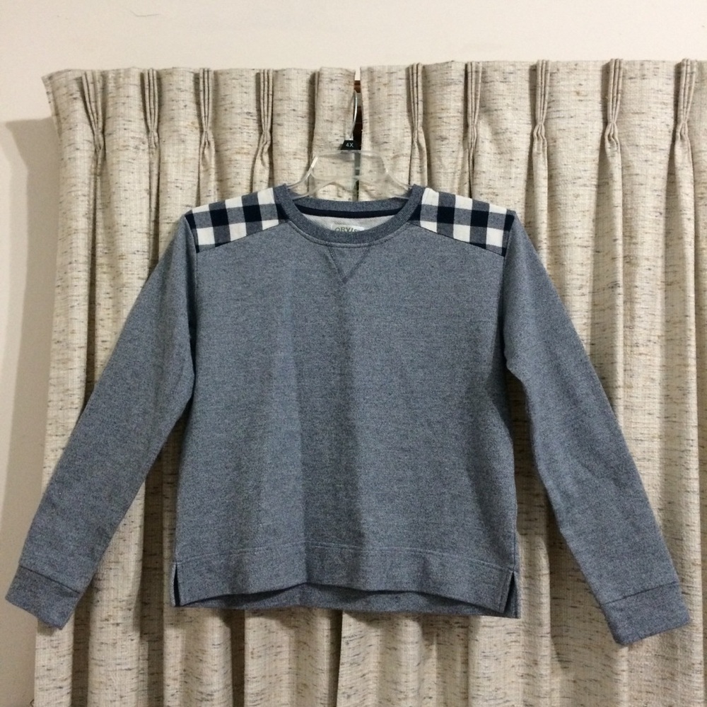 Orvis Buffalo Plaid Patch Sweatshirt